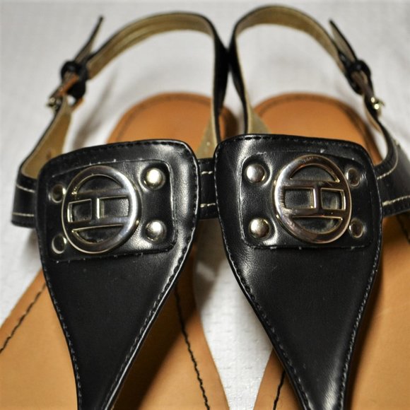 Tommy Hilfiger Navy Sandals Sz 8M - Picture 2 of 5